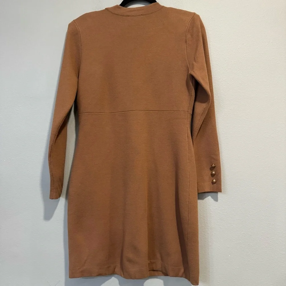 L’AGENCE Breanna Button-Up Sweater Mini Dress V Neck Long Sleeve M - Picture 3 of 8
